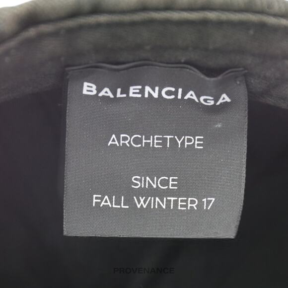 🔴 Balenciaga Embroidered Logo Cap - Washed Black - Picture 9 of 10